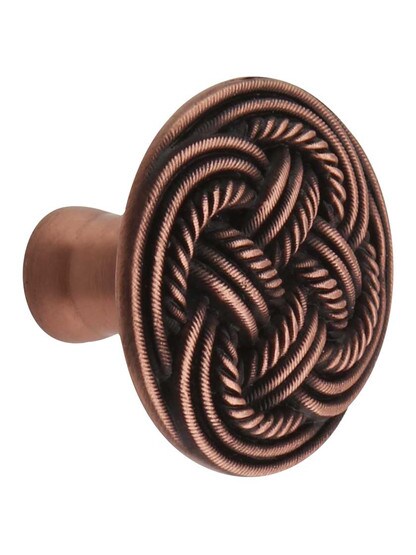 Classic Weave Knob in Antique Copper.